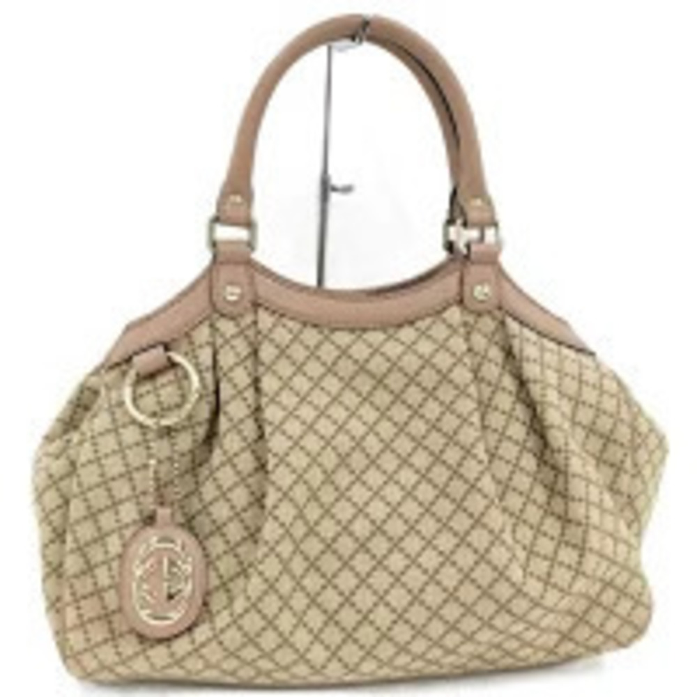 Gucci Diamante handbag canvas Beige Cream